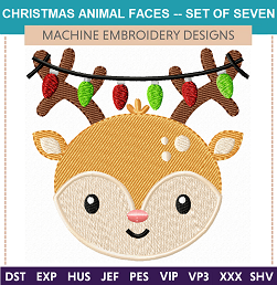 258ChristmasAnimalFaces