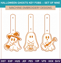 258KeyFobTagHalloweenGhost