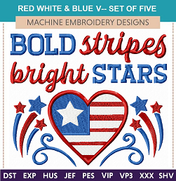 258RedWhiteBlue-V