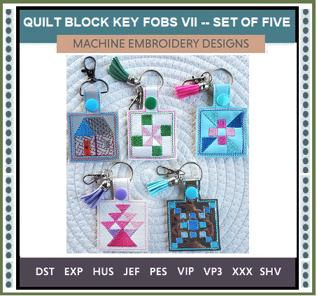 400MiniQuiltBlock-KeyFobs-VII