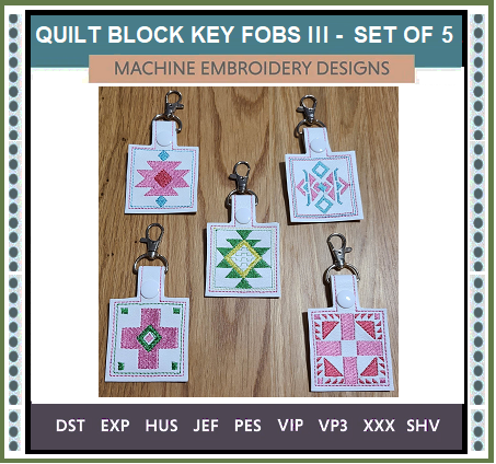 400MiniQuiltBlockKeyFobs-III