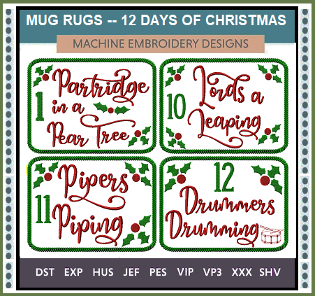 400MugRugs-12DayOfXmas