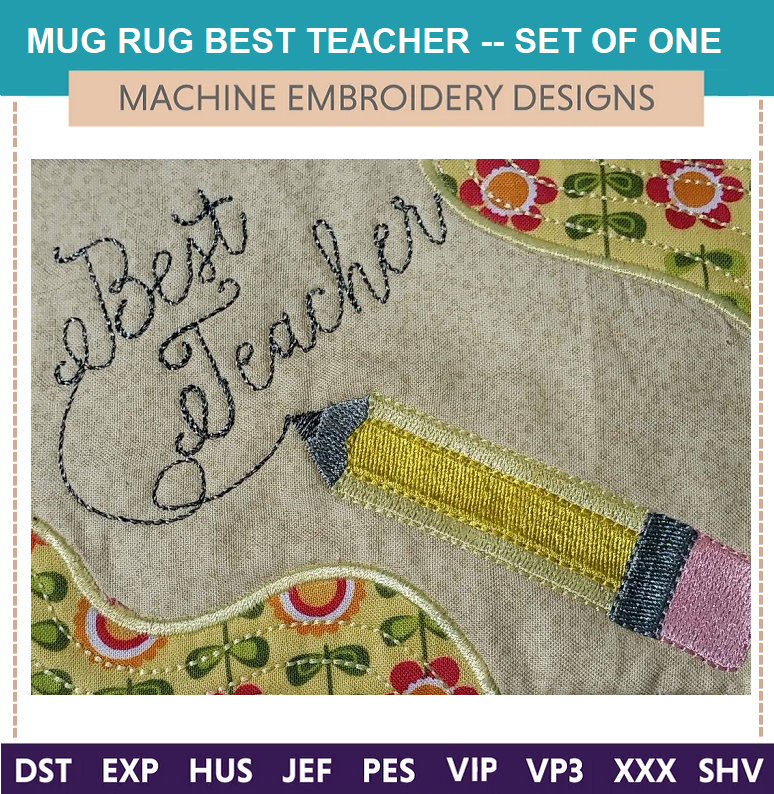 Mug Rug Best Teacher Mug Rug Best Teacher