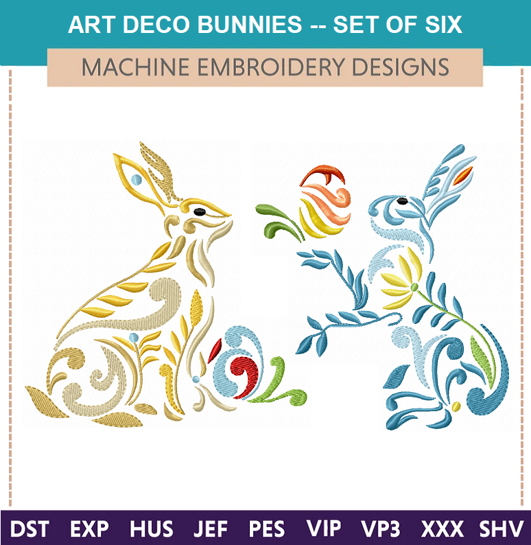 Art Deco Easter Bunnies Art Deco Easter Bunnies
