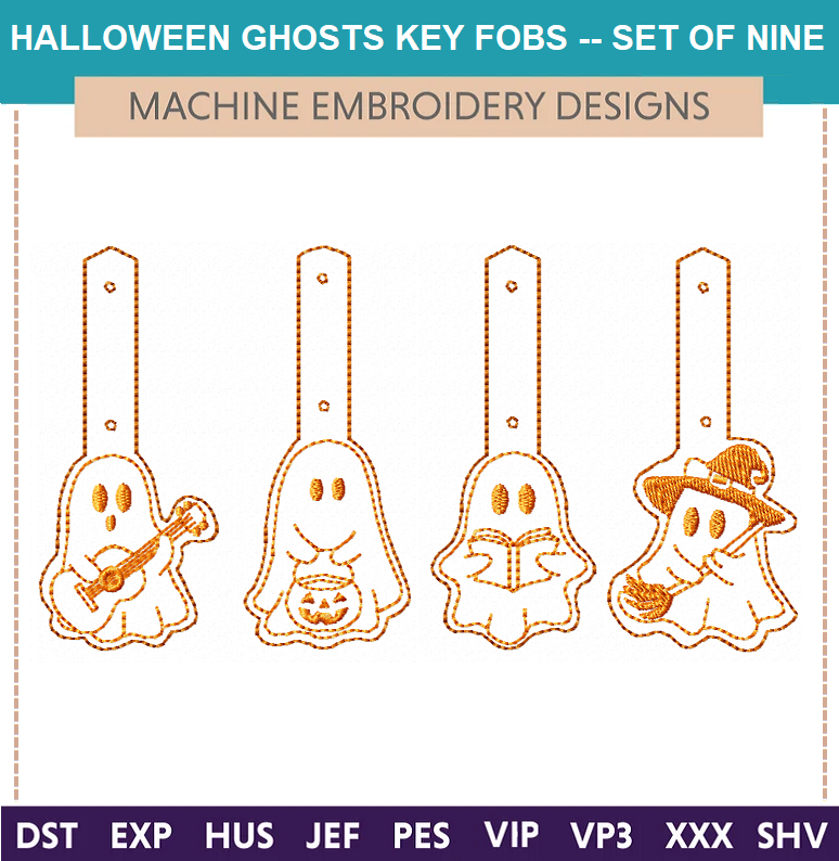 {NEW} Key Fobs Halloween Ghosts {NEW} Key Fobs Halloween Ghosts