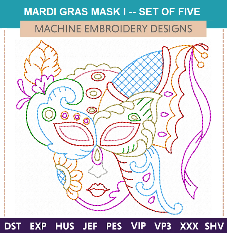 Mardi Gras Masks I Mardi Gras Masks I