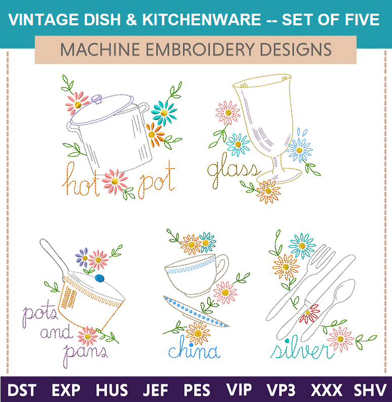 600VintageAnimatedDishware