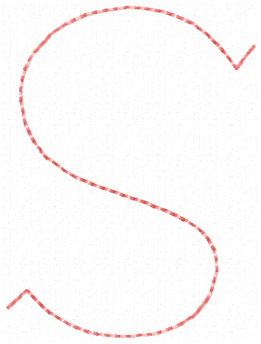 Alphabet Triple Bean Stitch Sketchy