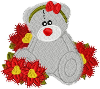 Ours gris 800CHUBBYPOINSETTIABEAR-2