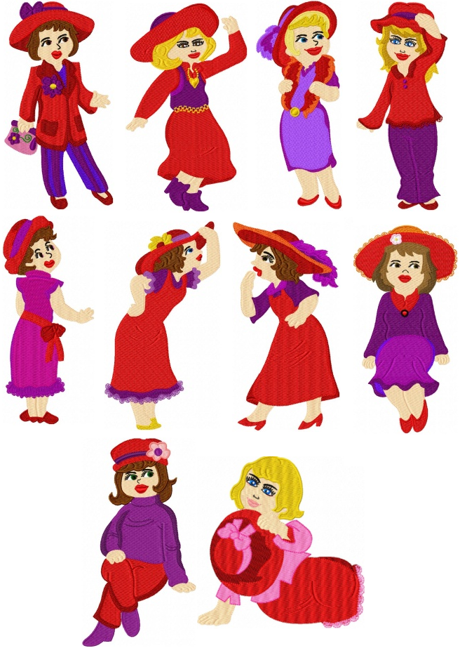 free clipart red hat ladies - photo #27