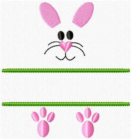 Split Bunny Rabbit Designs SVG File