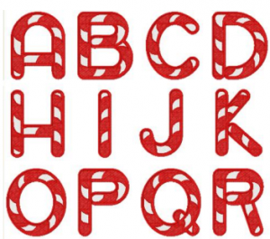 Candy Cane Alphabet