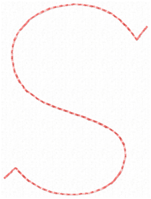 Alphabet Triple Bean Stitch Sketchy