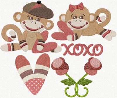 Valentine Monkey Love