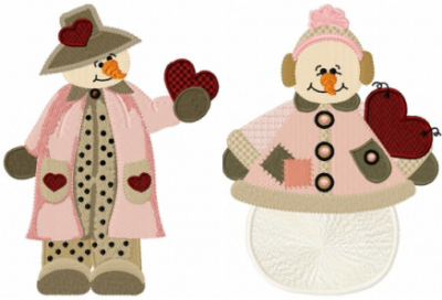 Valentine Snowmen