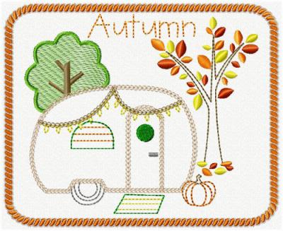 Vintage Trailer Autumn